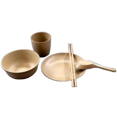 Occasion Selection Support Brown Rice Husk Bowl Cup Cutlery for Eco-Conscious Buyers