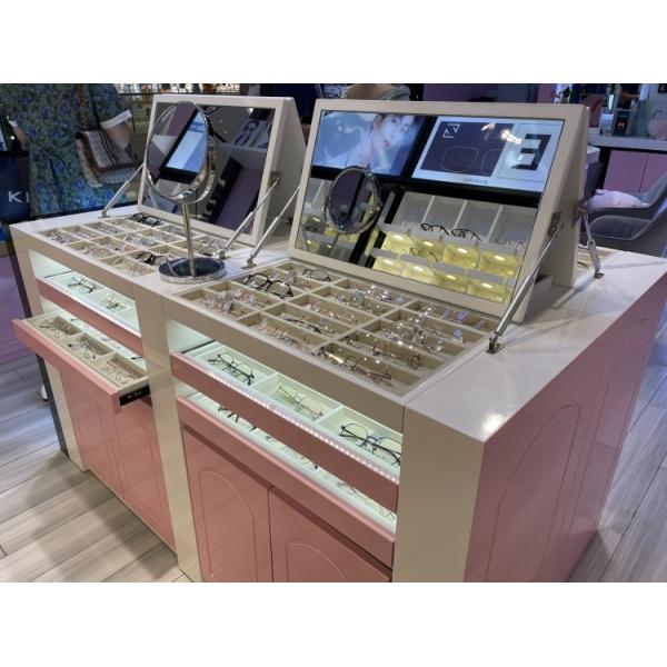 Шкаф стены стекла шкафов хранения Eyeglass металла галоидный 8mm закаленный