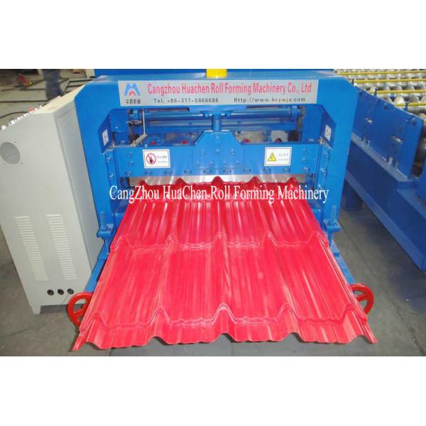 Rollo esmaltado acanalado de acero de la teja 45# que forma la máquina corte hidráulico de 0,4 - de 0.6m m