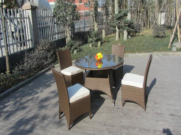  5pcs KD rattan dining set     