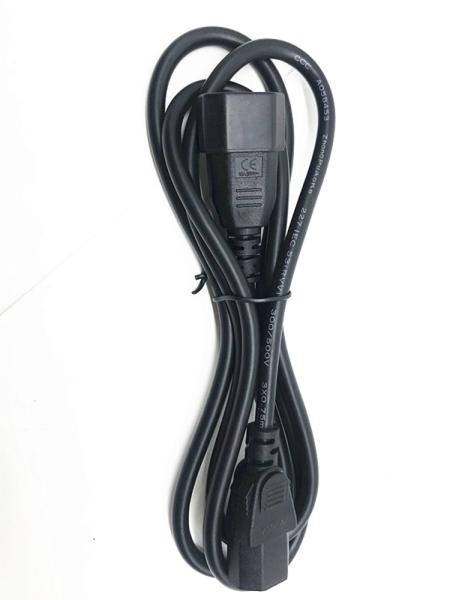 High quality 3pin C14 exchange to C15  black extension power cord 0.5m-10m copper power extension cable
