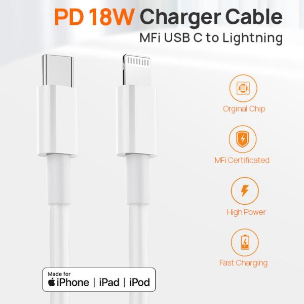 MFI Original USB C94 Lightning Cable custom length 1m 2m 3ft 6ft
