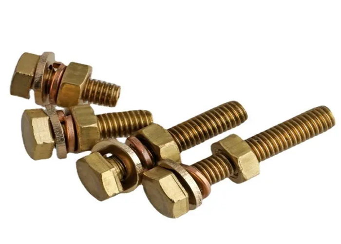 H90 H80 H70 H62 H59 Brass Bronze Red Copper Combination Of Hex Meatl Screw With Nut And Washer
