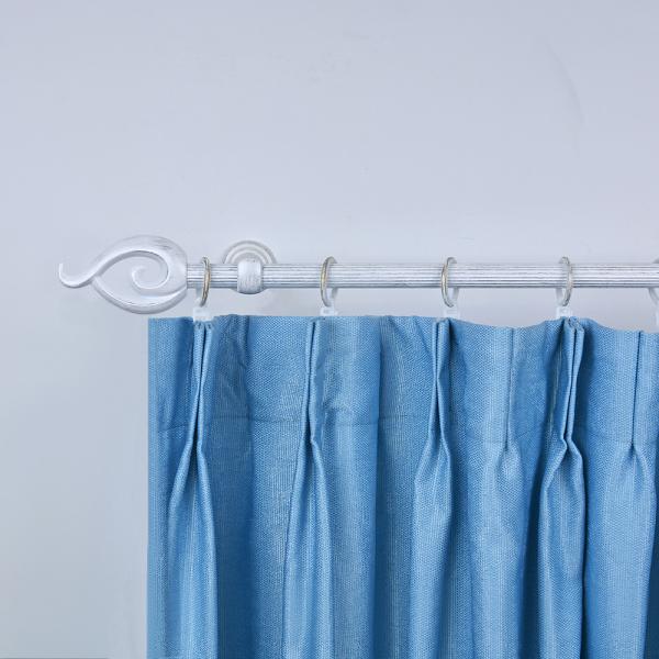 19MM Flaming Finial White And Silver Iron Material Curtain Rod Set Curtain Accessories Window Decoration