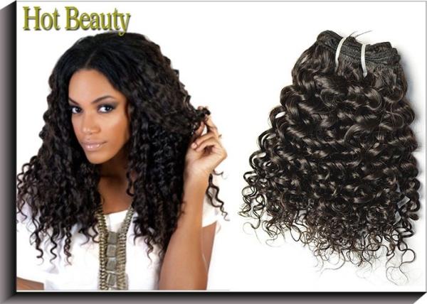 Hot Beauty Brazilian Vrigin Human Hair Extensions Deep Wave , Natural Black