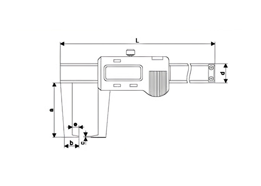 0-300mm/0-12 Flat Head External Groove Digital Caliper Special Digital Caliper 0.01mm/0.0005 High Resolution