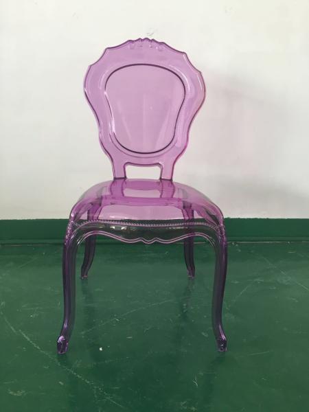 Plastic Princess Stackable Wedding Dining Chairs Event Rent , Clear / Grey / Pink