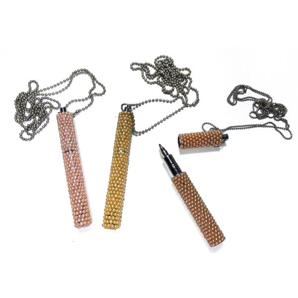 Fully Handmade Rotary Keychain Mini Pen , 80mm Mini Metal Pen
