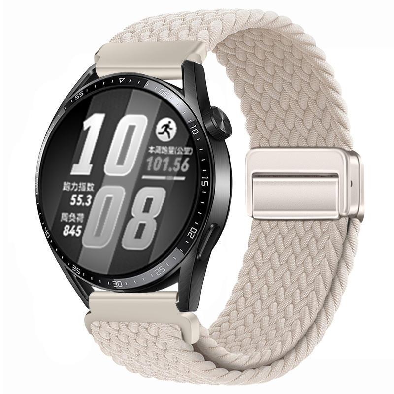 Universal Magnetic Braided Nylon 20mm 22mm Watch Band Breathable Comfort Soft Elastic Watch Strap