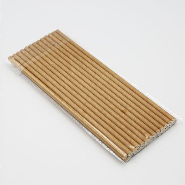 Individual Paper Straw 6mm*197mm Customized Logo Printed White Paper Straws for Decorating