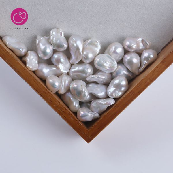 Wholesale Freshwater Loose Pearls Beads Natural White Color Baroque Shaped High Quality for Diy Jewelry