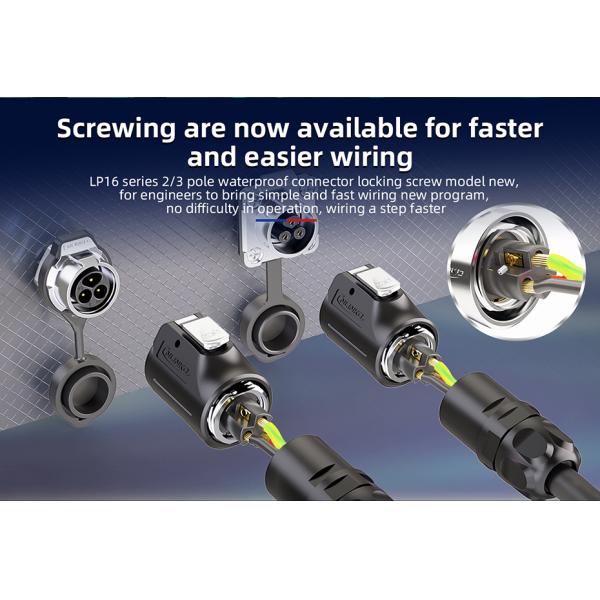 CNLINKO LP16 Industrial Plug and Socket Male Female M16 Round 2 Pin Waterproof Cable Connector