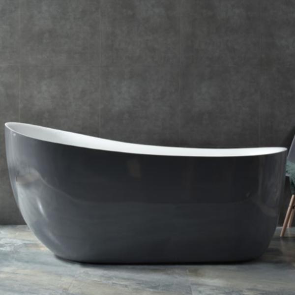 1500mm Autónoma Cuenca Negra Matte bañera Sostenible Personalizada