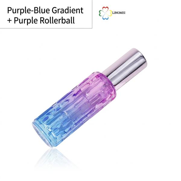 Luxury 10ml Gourd-Textured Glass Perfume bottle with auminum mist spray – Premium Portable Travel Spray Bottle