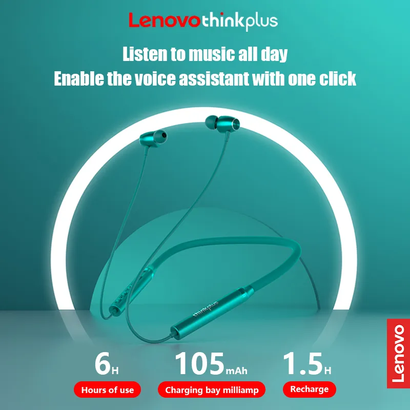 Lenovo HE05X Neckband Bluetooth Earphone Wireless Compatible
