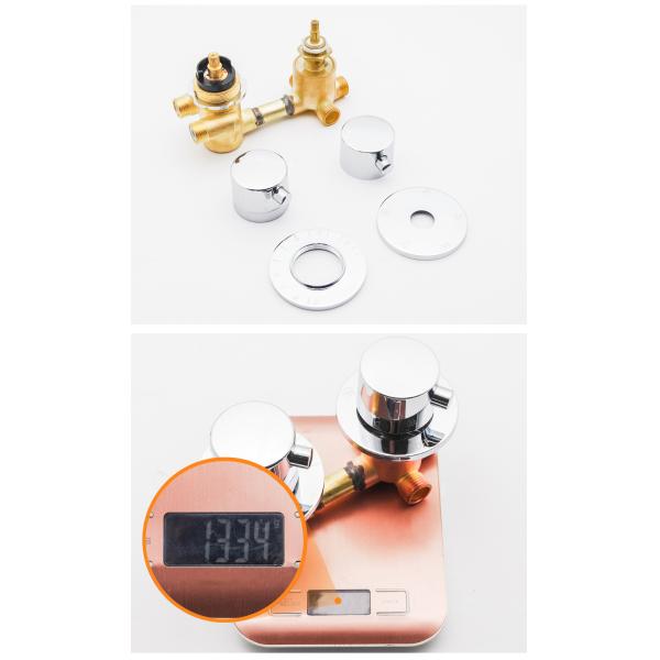 Distance 12.5CM Bathroom Fixtures And Fittings / 38 Degree Thermostatic Shower Mixer Valve