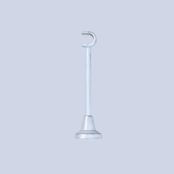 16/19MM 28-48 Linear Finial Office Decor White and Silver Curtain Rod Set Hardware Telescopic Single Rod PET Set