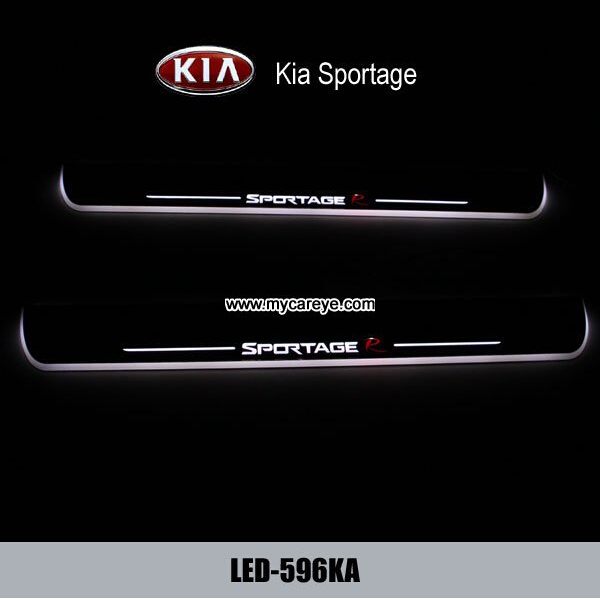 Kia Sportage custom car door welcome LED lights auto light sill pedal