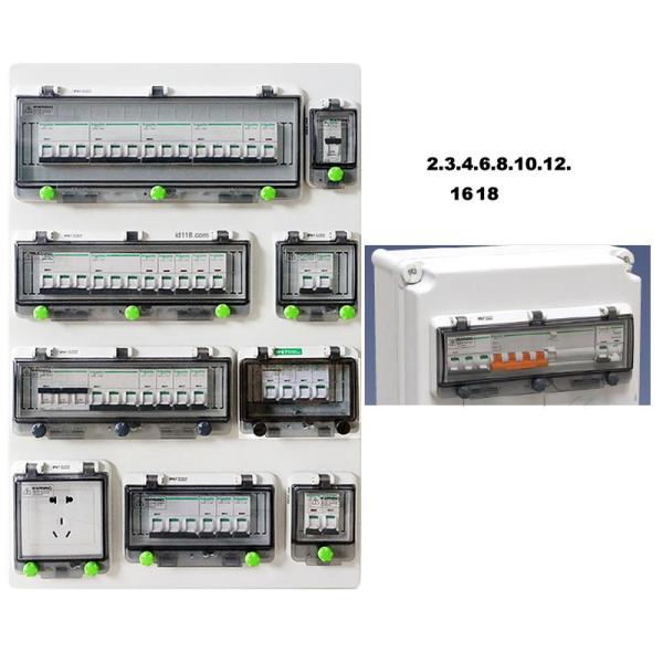 Wall Electric Enclosure Plastic Switch Circuit breaker Box IP67 Waterproof Outdoor 2 3 4 5 6 8 10 12 16 18 Way
