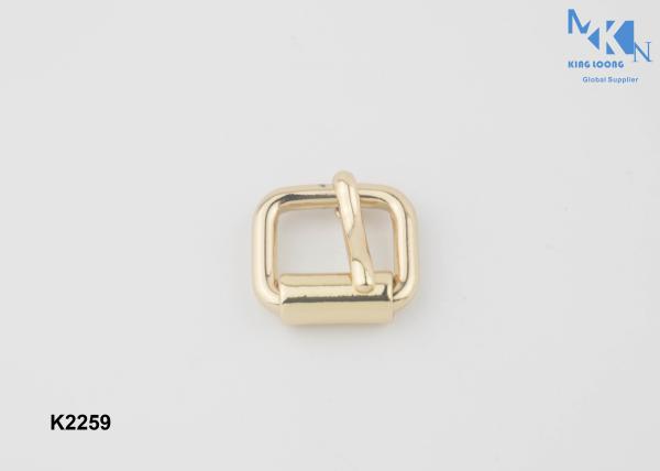 Custom Gold Shoe Buckles 15mm Size , Decorative Metal Strap Buckles K2259