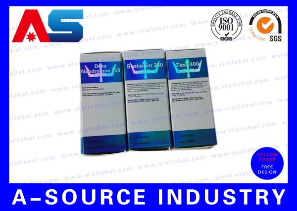 Laser Holographic Metallic Injectable Peptide 10ml Vial Boxes Packaging 25 * 25 * 60mm