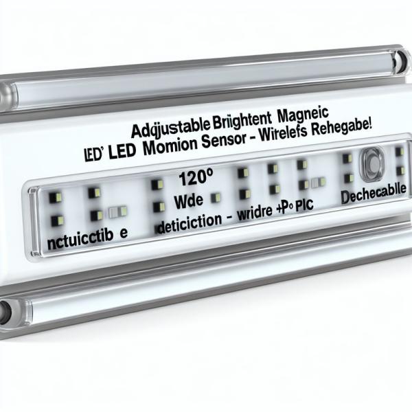 Adjustable Brightness Wireless Rechargeable LED Motion Sensor Light 120° Wide Detection