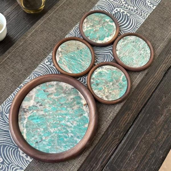 Luxury Brazil Green Marble Plate Corrosion Proof High Durability