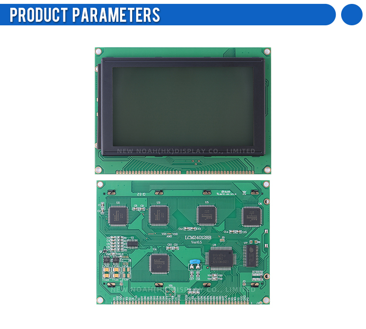 Grey Film LCM240128B LCD Display Module With 144X104X12MM Working Temperature -30*80