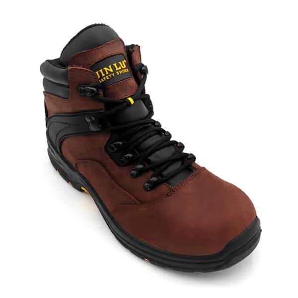 Chaussures en cuir Brown Crazy Horse Bottes de sécurité de protection industrielle S3