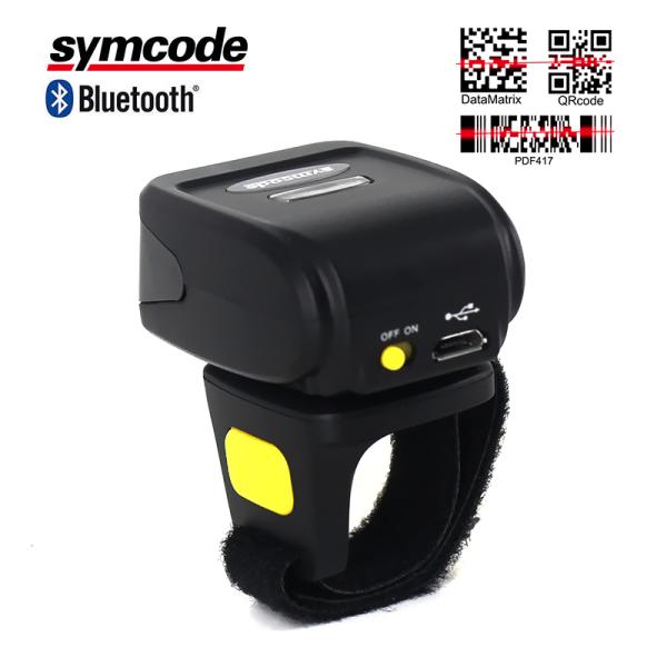 Auto Sense Bluetooth Ring Scanner / Finger Barcode Scanner Increase Efficiency