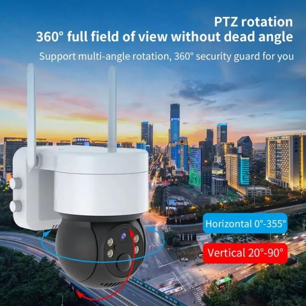 Outdoor Waterproof PIR Wireless WiFi IP Security PTZ Camera H. 265 2MP Night Vision  Security PTZ Solar WiFi Camera
