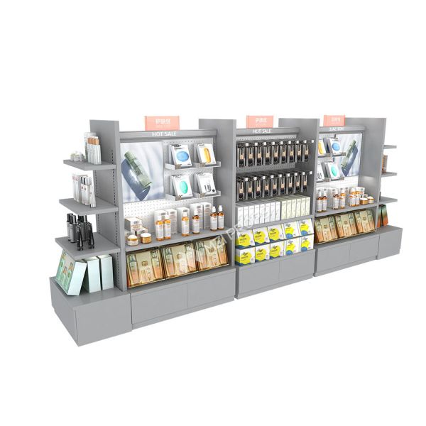 Retail Shop Skincare Cosmetic Display Counter Racks Stand Multifunctional