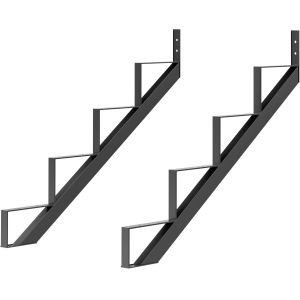 Steel Stair Riser 4 Step Stair Stringer for Deck Height 34.7 in Metal Stair Step