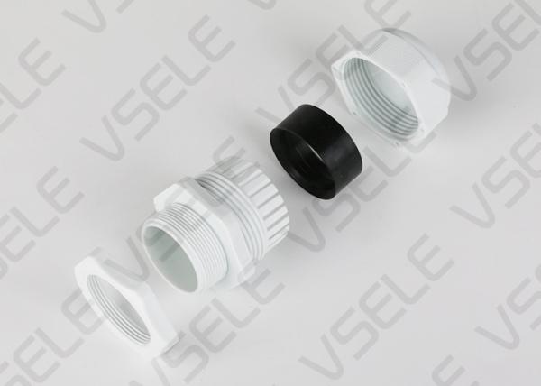 IP68 Waterproof Nylon Plastic Cable Connector MG Nylon White and Black