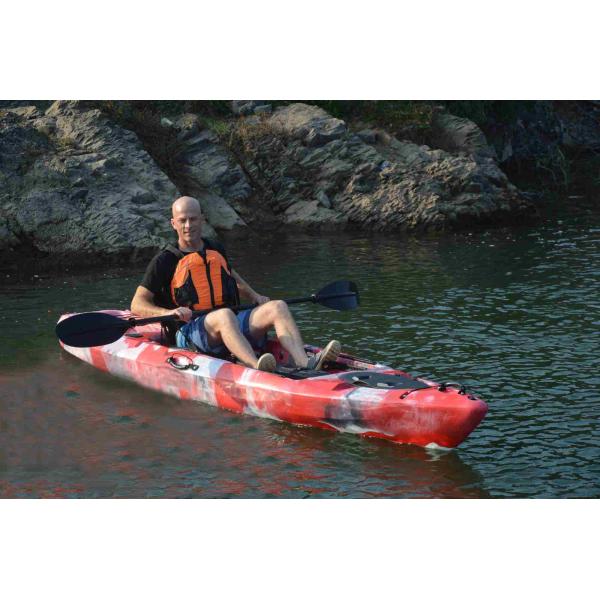 Plastic Material River Fishing Kayak , Single Sit On Top Kayak Fishing Boat For Recreation