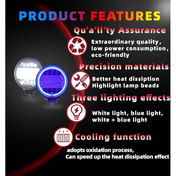 72W Offroad Halo Fog Lights , 4x4 Jeep Wrangler Jk Halo Headlights