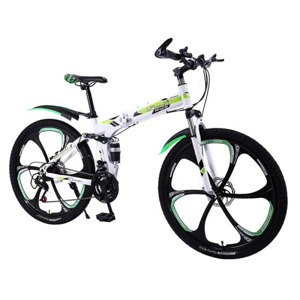 125 Tire Width Full Suspension Mountain Bike 24 26 29 Inch Carbon Steel Foldable Bicycle with Gross Weight 19-21KG