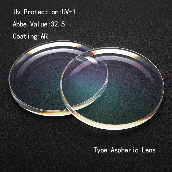 1.74 Противосиневое освещение AR покрытие Офтальмологические стандартные линзы одноразового зрения