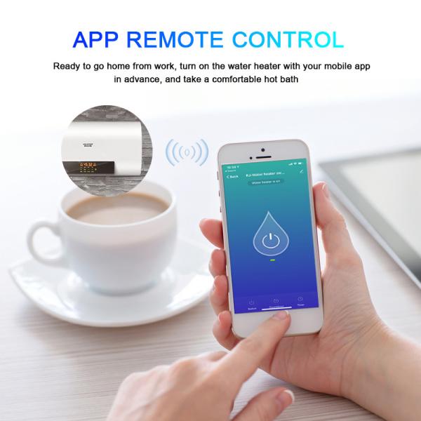 Smart Home Wifi Water Heater Switch 20A Boiler 1 Gang Switch Touch Panel Tuya Smart Life App Wireless Remote With Google