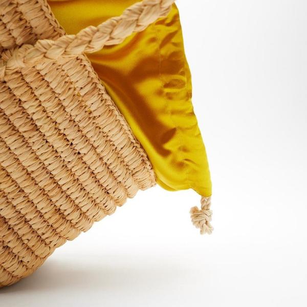 Мягкая слишком большая сумка Tote соломы корзины пляжа с округленными ручками