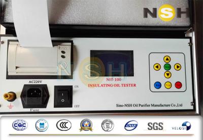80KV 100KV Oil Dielectric Strength Tester , Fixing Type Transformer Oil Test Set