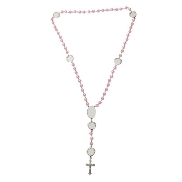 Custom Rosary Necklace Jewellery Blanks Sublimation Blank Rosary Beads Necklace