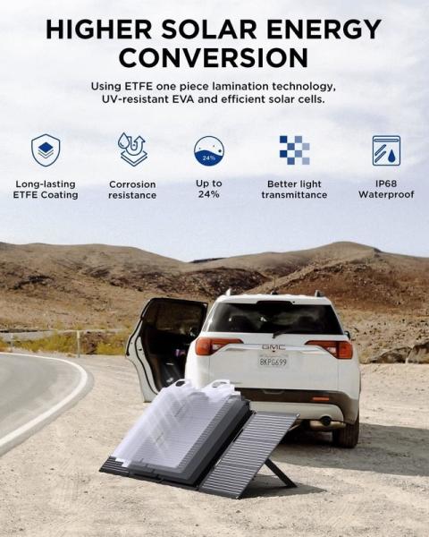 200W carregador de painel solar portátil para RV acampamento iate carrinho de golfe IP68 à prova d'água