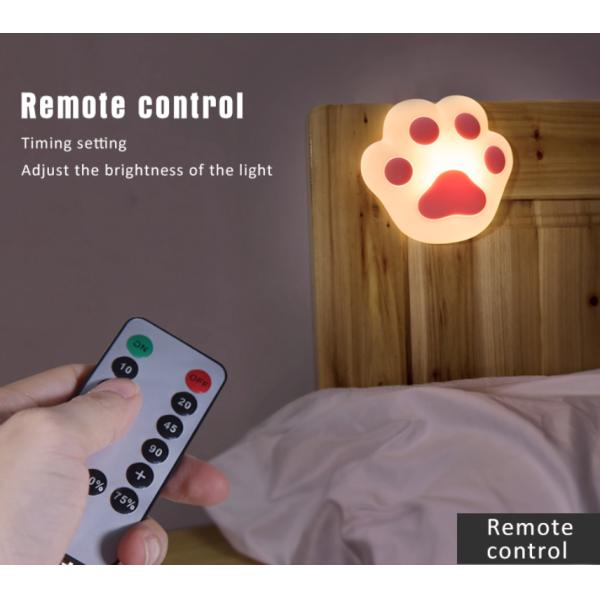 Kingda ABS Silicone Animal Led Night Light cat paw for Decoration