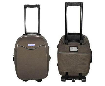Business Trip 8 Wheel Suitcase Bags , 20 / 24 / 28 Inch Black Iron Trolley Luggage