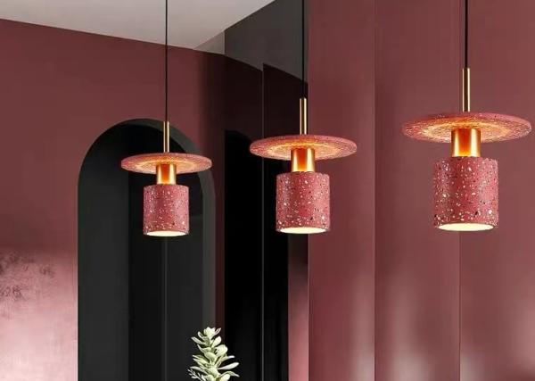 Decoration Led Kitchen Cement Hanging Lamp E27 Restaurant Concrete Resin Pendant Lamp Fixture