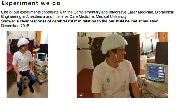 Near Infrared Led Light Helmet Parkinson'S Stroke Dementia Nervous System Regulation