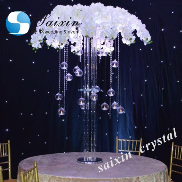 Акриловый цветочный стенд свадебные резные работы серебряный дисплей с висящим шаром террариум