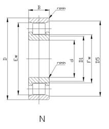 N226E 130X230X40 chrome steel copper cage steel cage N,NU,NJ,NUP