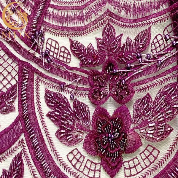Dropshipping Handmade 3D Embroidery Lace Fabric for Wedding Dress